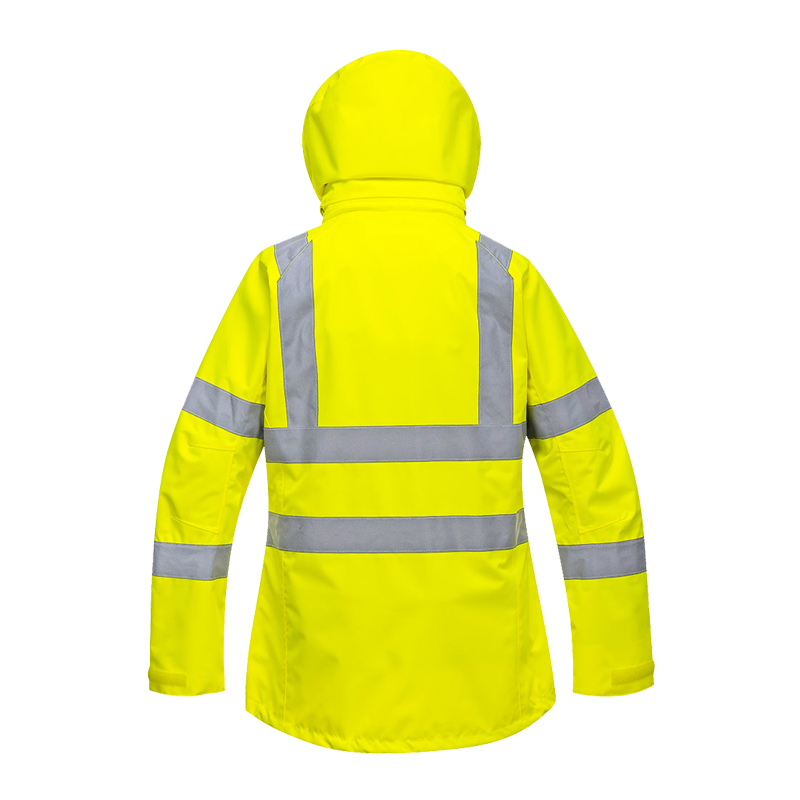 PortWest LW70 Damen Warnschutz Regen Jacke Klasse 3