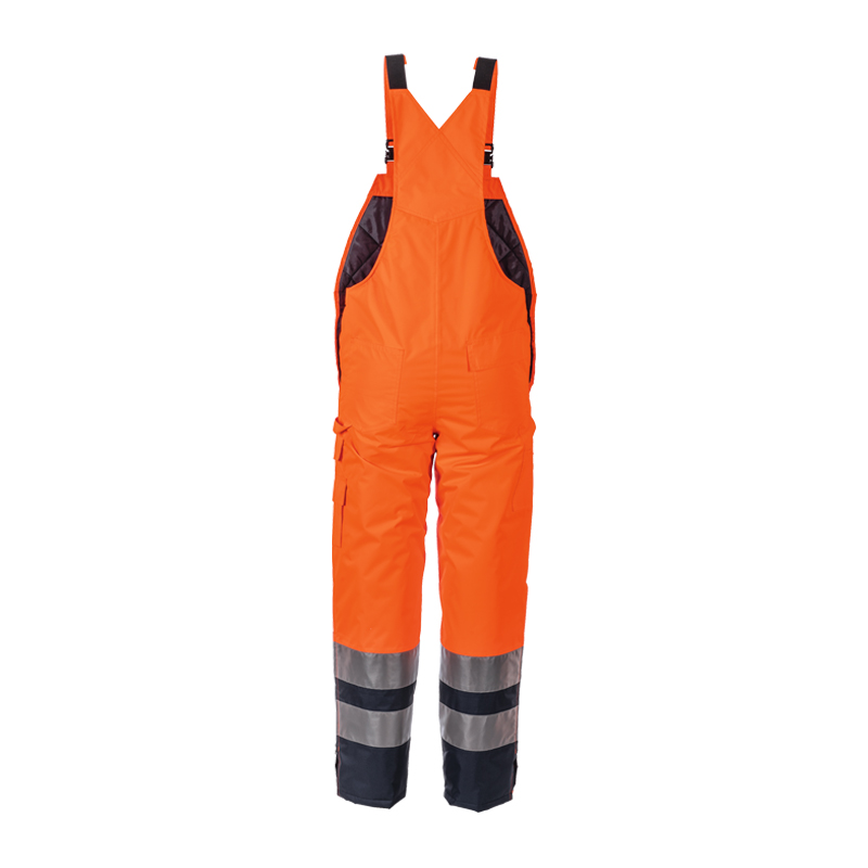 Planam Warnwetterschutz Winter Latzhose kontrast Klasse 2