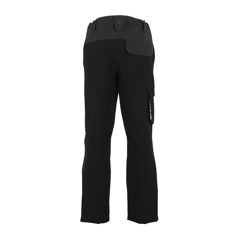 Planam Moto Regenhose in Schwarz, wasserdicht und atmungsaktiv, mit Beuteltaschen, Oberschenkeltasche und Reflexapplikationen
