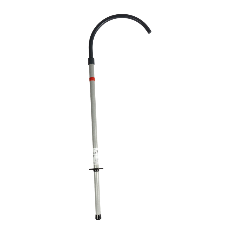 BSD Fahrrad-Hebehaken aus Metall, langer grauer Stab mit gebogenem schwarzem Haken zur Aufhängung oder Handhabung von Fahrradteilen