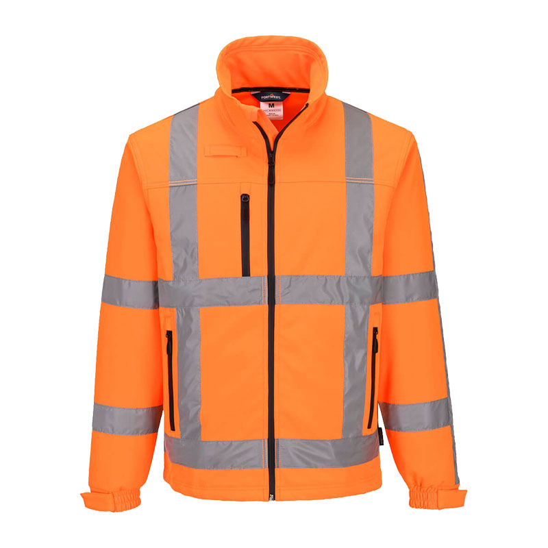 PortWest R462 Warnschutz Softshell Jacke RWS konform