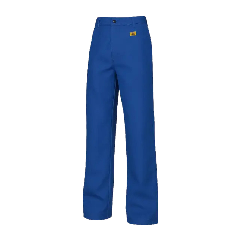 Blaue Mimoza ESD Damen Bundhose für Produktschutz in EPA-Bereichen 10⁵ bis 10⁸, antistatische Arbeitshose nach EN 61340