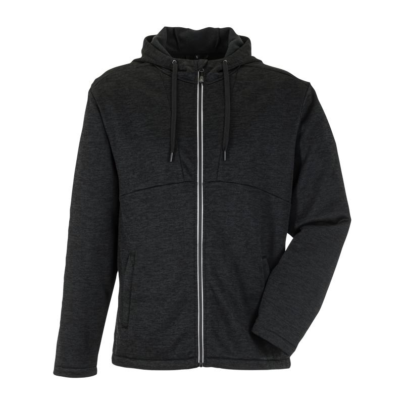 Planam Eagle Jacke Hoodie mit Innenfleece von Planam, schwarze Kapuzenjacke mit Frontreißverschluss und Seitentaschen