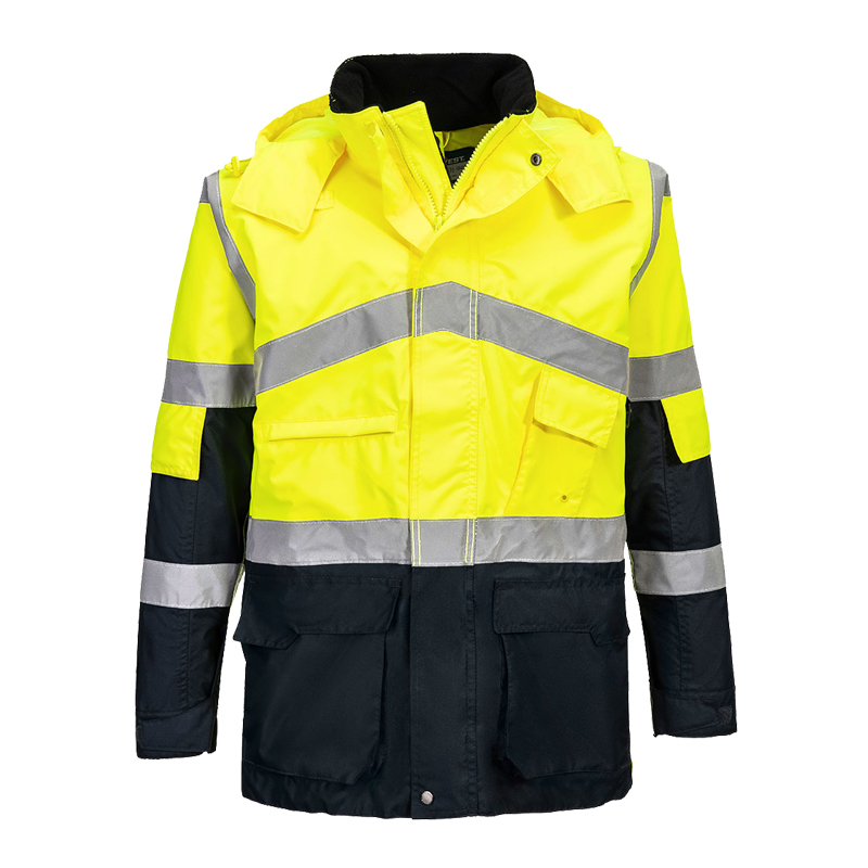 PortWest S760 Warnschutz Regen Jacke kontrast Klasse 3