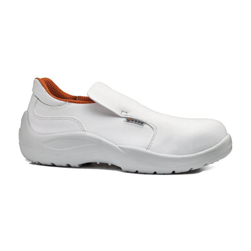 BASE Cloro N White Hygiene S2 Sicherheitsschuh B0507N von BASE, weißer Hygieneschuh aus wasserabweisender Mikrofaser mit hohem Tragekomfort