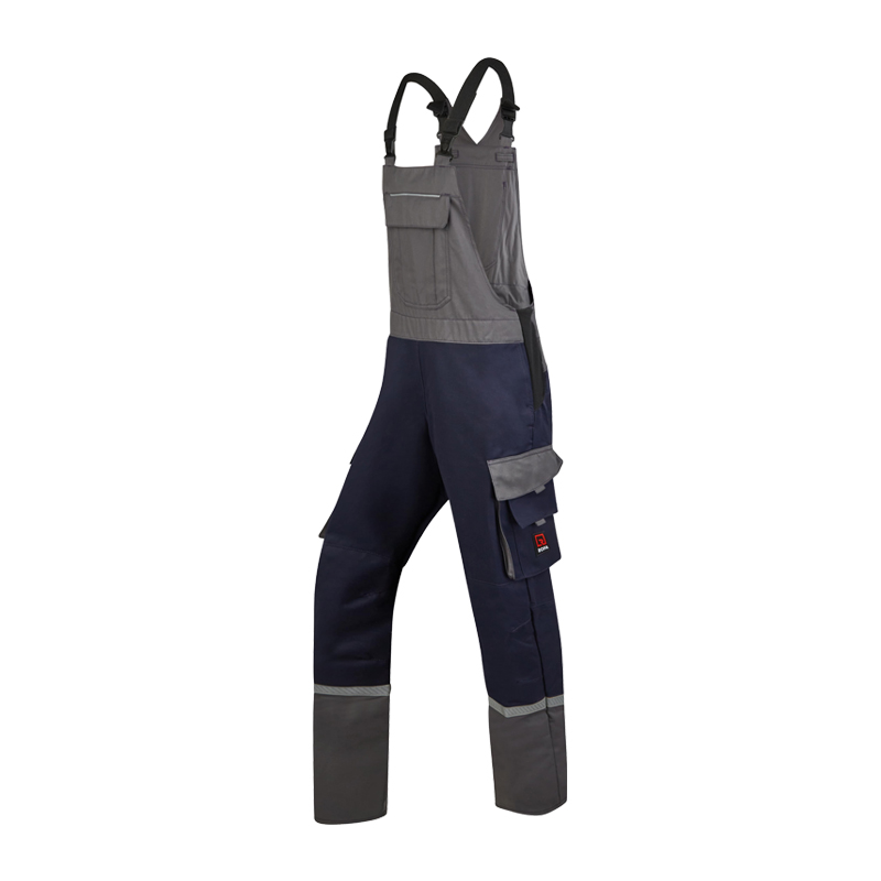 Rofa Multi-Light 2679 MultiNorm Damen Latzhose 4 kA + 7 kA | APC2, zweifarbig in Grau und Marine mit Trägern und Taschen