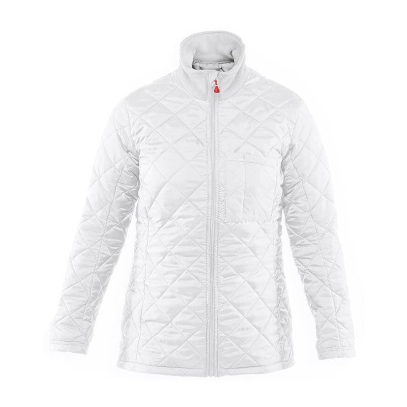 Weiße TEMPEX THERMO HYGIENE ErgoPlus Damen Jacke von HB Protective Wear, gesteppte Thermojacke mit Reißverschluss für hygienische Arbeitsbereiche und Kälteschutz