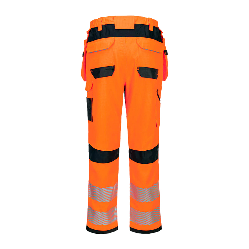 PortWest FR415 MultiNorm Warnschutz Hose HVO mit Holstertaschen