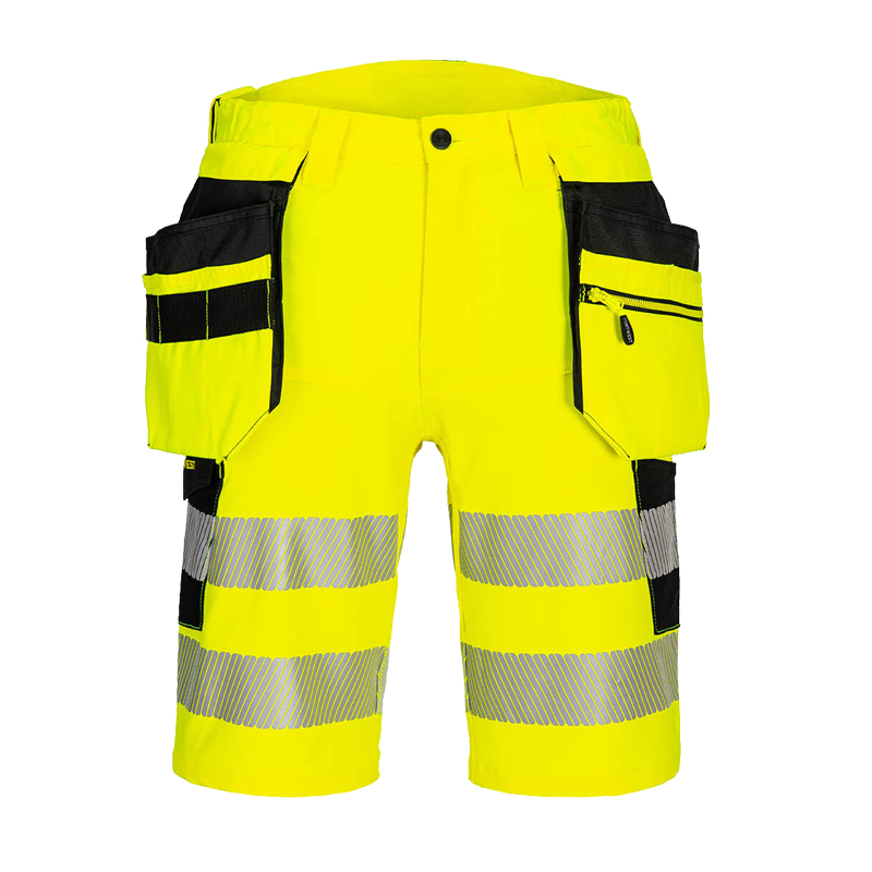 PortWest DX446 Warnschutz Stretch Shorts mit Holstertaschen