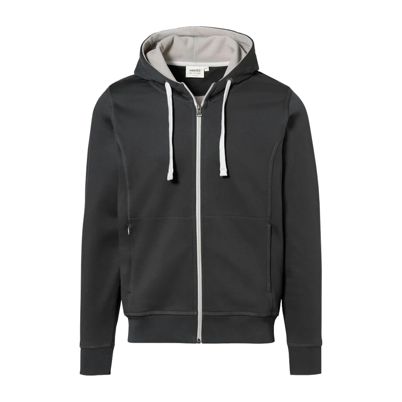 Hakro 455 Kapuzen Sweat-Jacke Bonded ECO Regular Fit aus Mischgewebe