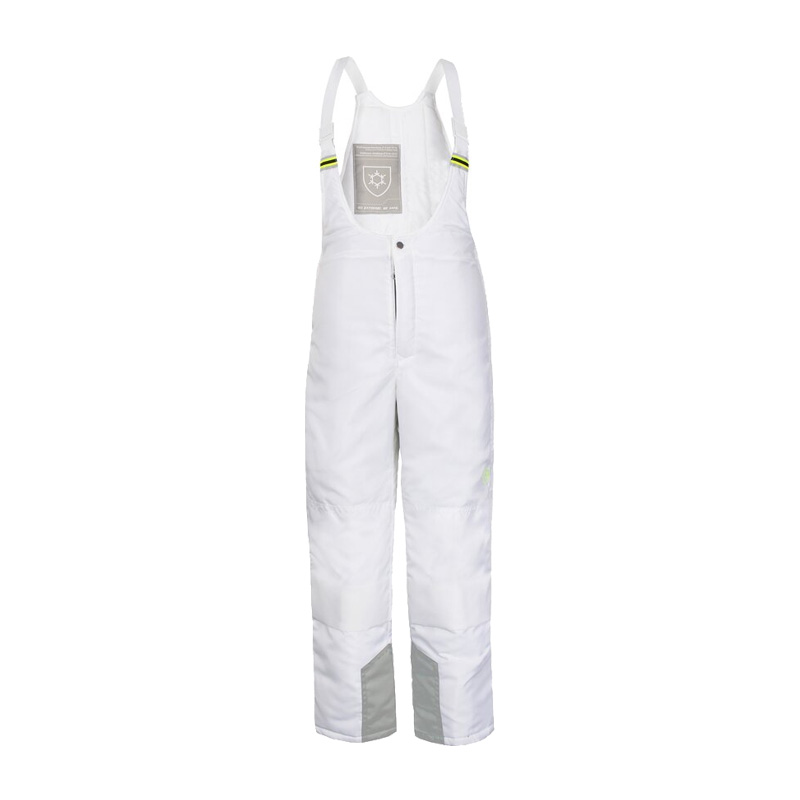 Weiße TEMPEX HYGIENE Kühlhaus Hose von HB Protective Wear mit Trägern, wasserabweisende 4-lagige Kälteschutzhose nach EN 342 für Lebensmittelindustrie und Kühlhäuser von 0–10 °C