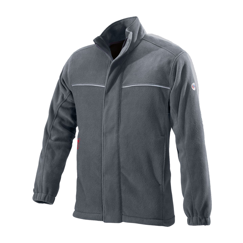 BP Bierbaum Proenen BP 2425 MultiNorm Fleece Jacke 4 kA | APC1 in Anthrazit, Arbeitsjacke mit Stehkragen und Reflexpaspeln