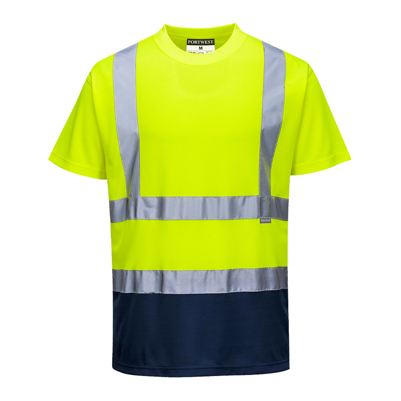 PortWest S378 günstiges Warnschutz T-Shirt kontrast Klasse 2