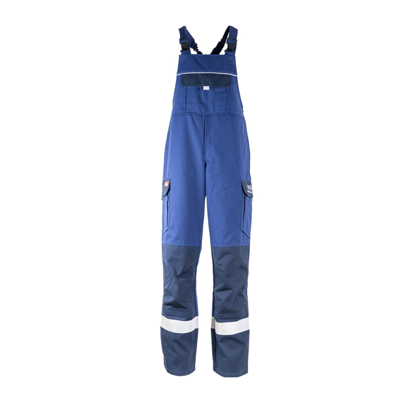 BSD BSDFuturaTec Gore Pyrad MultiNorm Latzhose 4 kA + 7 kA APC2, blaue Schutz-Latzhose mit verstellbaren Trägern, Knietaschen und Reflexstreifen für Störlichtbogen- und Multinormschutz