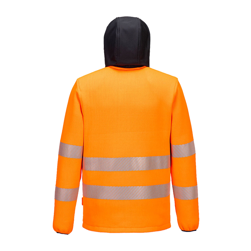 PortWest PW335 Warnschutz Fleecejacke mit Kapuze bis Gr. 5XL