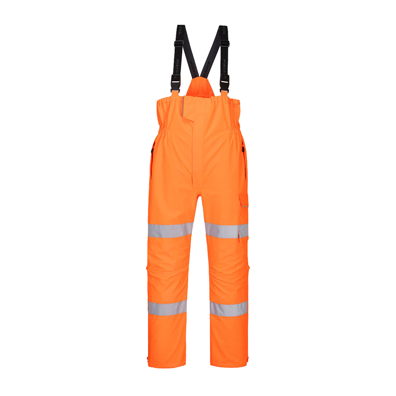 PortWest S594 Extreme Warnschutz Regen Latzhose hoch atmungsaktiv