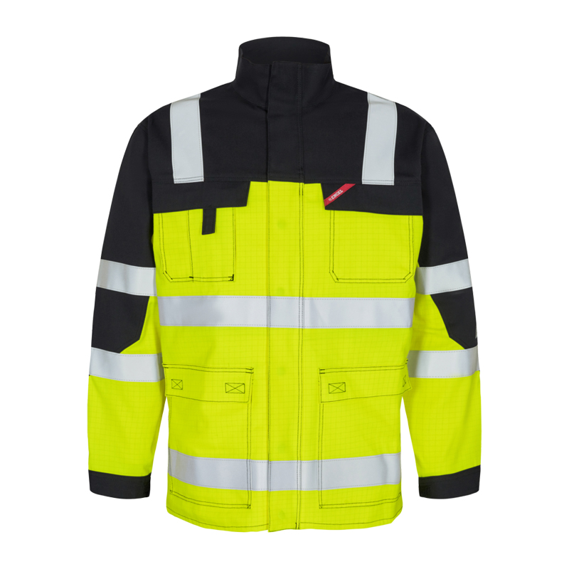 Engel Safety+ 1317-188 MultiNorm Warnschutz-Jacke gefüttert APC2 in Gelb/Schwarz mit Reflexstreifen, hoher Sichtbarkeit sowie flammhemmenden und antistatischen Schutzeigenschaften