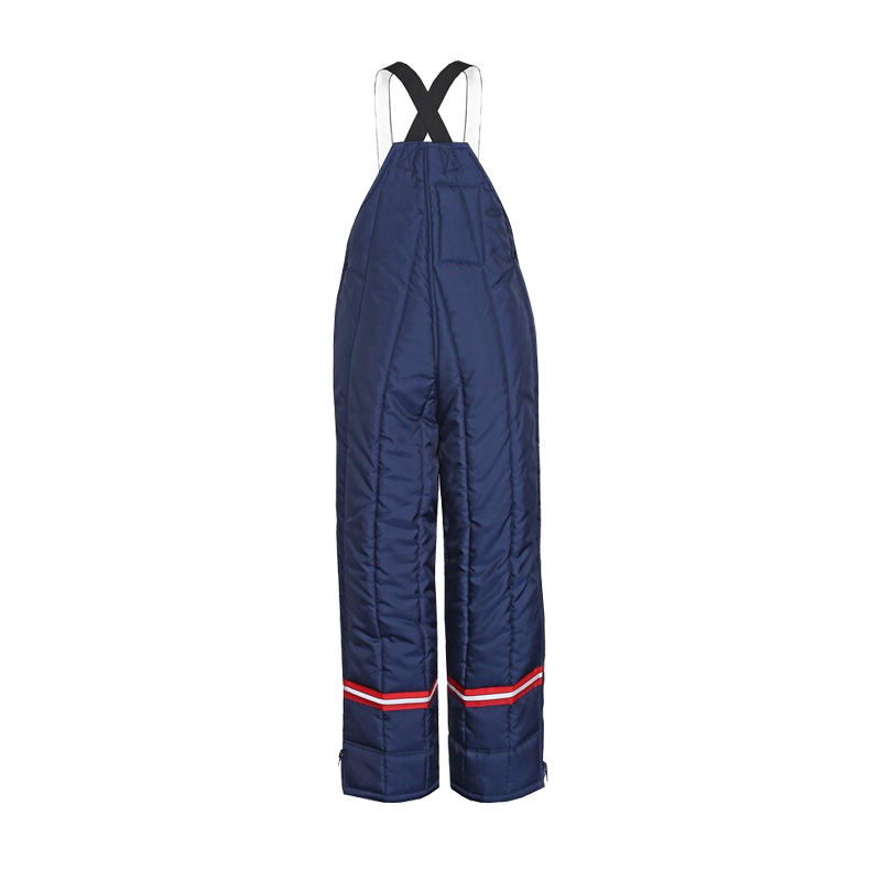 TEMPEX CLASSIC Kommissionierer Gefrierhaus Hose von HB Protective Wear, blaue Kälteschutzhose mit Hosenträgern und Reflexband für den Einsatz im Gefrierhaus bis -49 °C