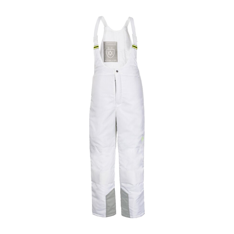 Weiße TEMPEX HYGIENE Kommissionierer Gefrierhaus Hose von HB Protective Wear mit Trägern, 4-lagigem Kälteschutzgewebe und Schutz bis -49 °C für Lebensmittelindustrie und Gefrierhaus