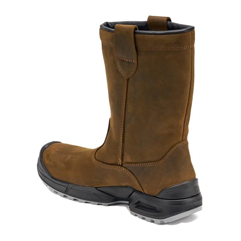 Giasco 3Ultra Titan New Winter Sicherheitsstiefel S3S, extra robuster Winterstiefel aus braunem geöltem Nubukleder mit rutschhemmender 3ULTRA-Sohle und metallfreiem Schutz
