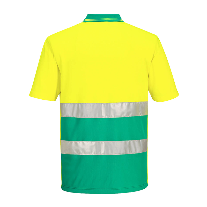 PortWest S175 Warnschutz Polo Shirt kurzarm kontrast Klasse 2