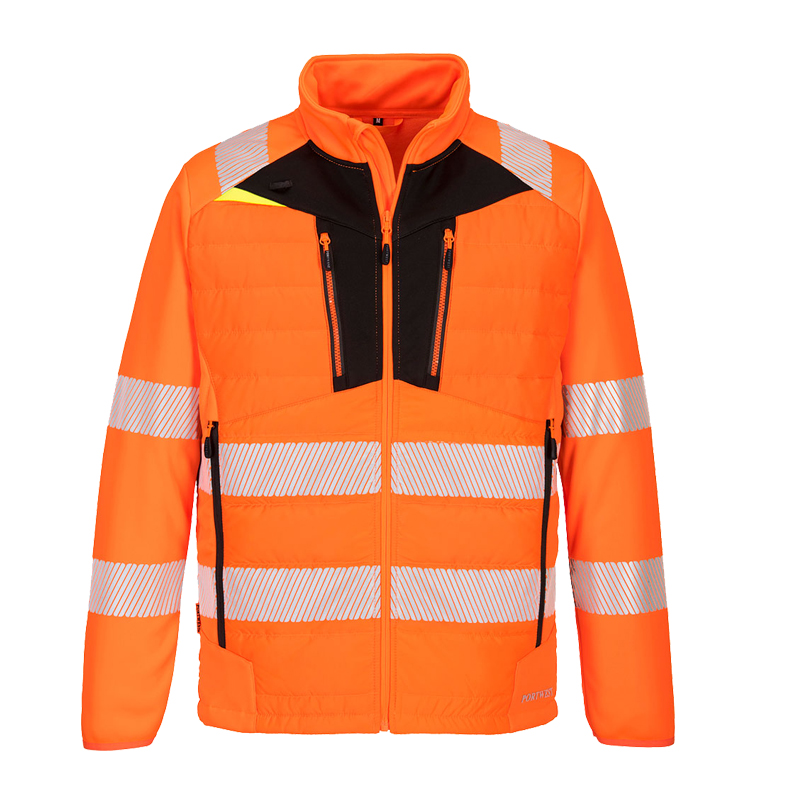 PortWest DX473 Warnschutz Hybrid Steppjacke mit Stretch