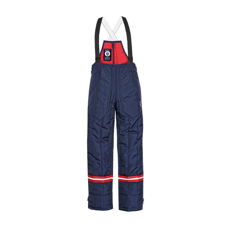 TEMPEX CLASSIC Damen Kommissionierer Gefrierhaus Hose von HB Protective Wear, navyfarbene Kälteschutzhose mit Hosenträgern für Gefrierhaus, Logistik und Kühlhaus