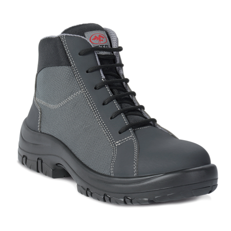 FTG Paris S3 Sicherheitsstiefel metallfrei aus schwarzer Mikrofaser, hoher Arbeitsschuh der Revolution Line mit robuster Sohle und HIGH-TEX-Einsätzen