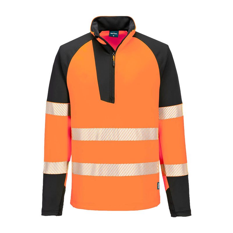 PortWest T172 Hi-Vis Sweat Shirt Troyer 1/4 RV