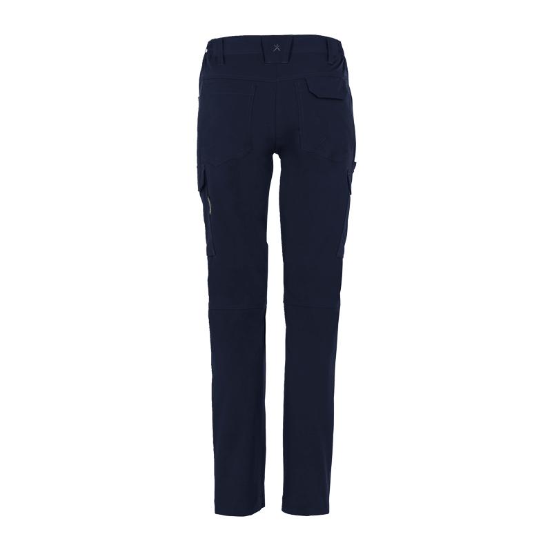 Planam Damen Stretchy Hose mit 4-Wege-Stretch in Marineblau, funktionale Damen-Arbeitshose in Vorderansicht