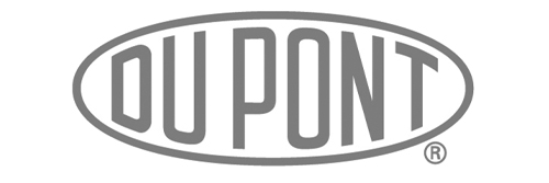 Graues DuPont Logo in ovaler Umrandung als Markenabbildung für DuPont Produkte