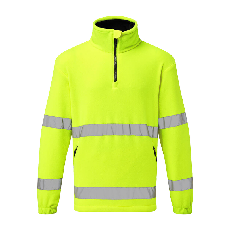 PortWest F302 Warnschutz Fleece Pullover Troyer mit Zip
