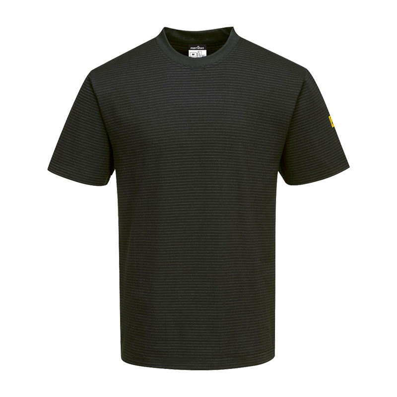 PortWest AS20 Antistatik ESD T-Shirt kurzarm für EPA Bereiche