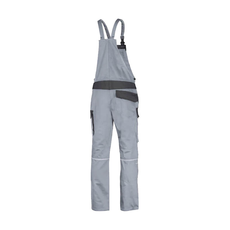 Graue HB ArcSelect MultiNorm Latzhose 4 kA | APC1 von HB Protective Wear, robuste Schutz-Latzhose mit Trägern und Taschen