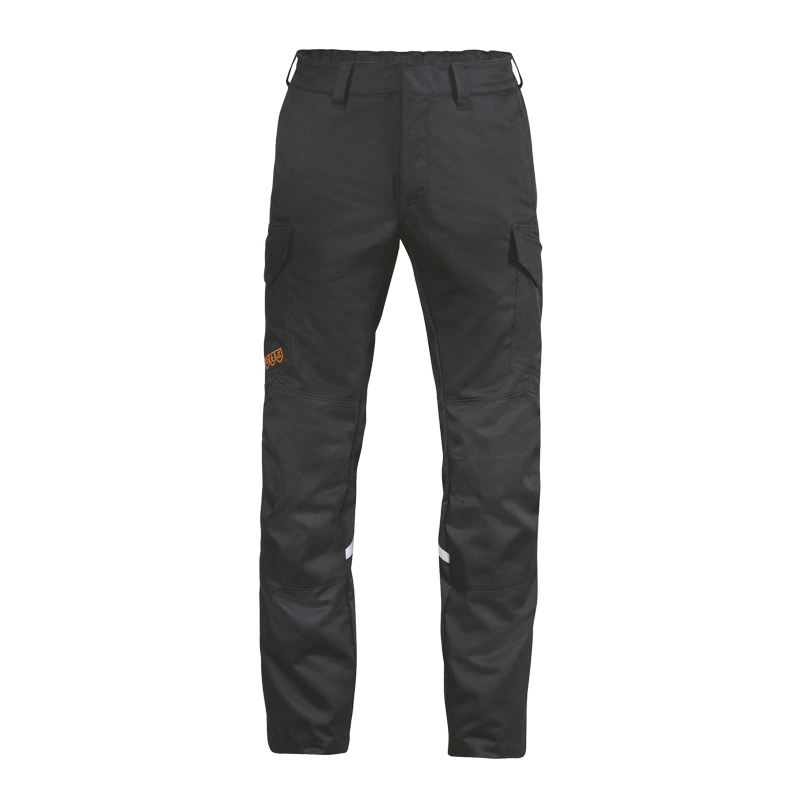 Schwarze Uvex suXXeed Arc MultiNorm Hose 4 kA + 7 kA | APC2, robuste Schutz-Arbeitshose mit geradem Schnitt und Seitentaschen
