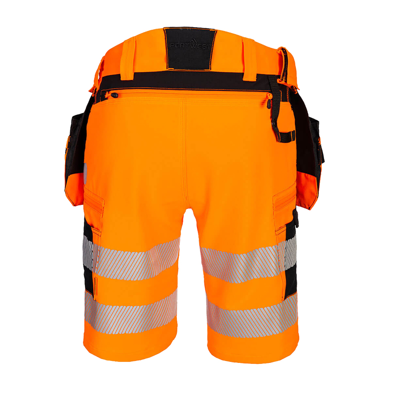 PortWest DX446 Warnschutz Stretch Shorts mit Holstertaschen