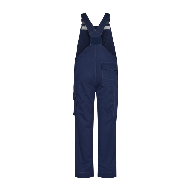 Marineblaue Engel Safety+ 3288-192 Schweißer-Latzhose Klasse 1 4 kA APC1, flammhemmende Arbeitslatzhose mit verstellbaren Trägern und Taschen für Schweißarbeiten