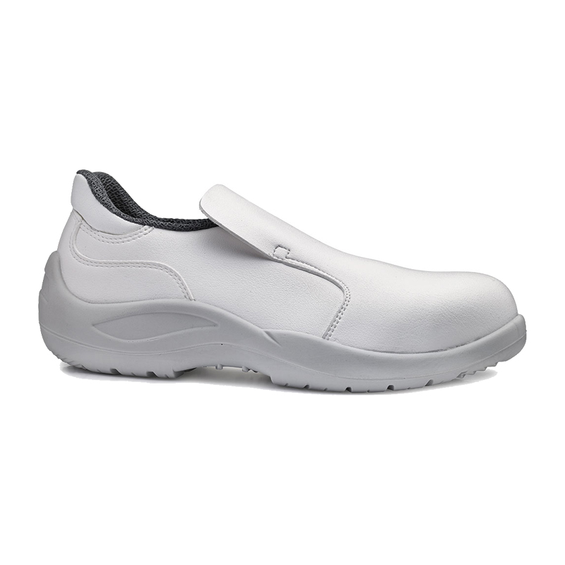 BASE Cadmio Hygiene S1 Sicherheitsschuh B0509 von BASE, weißer Hygiene-Slipper aus wasserdichter Mikrofaser, Seitenansicht