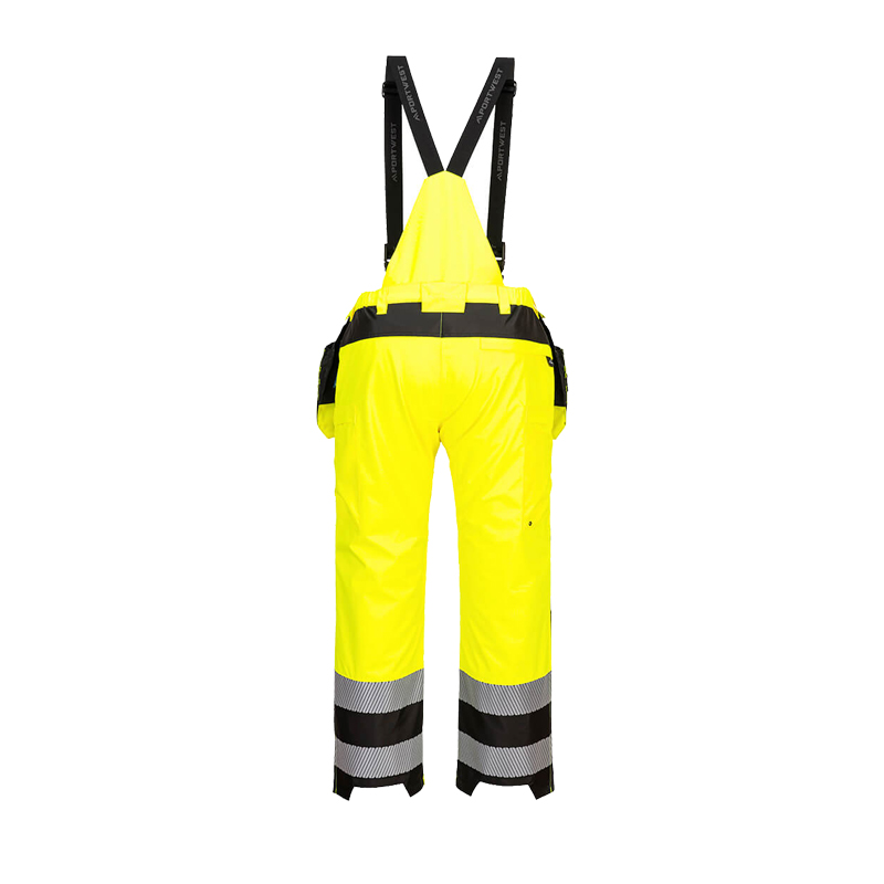 PortWest PW356 Warnschutz Regenhose mit 16 Taschen wasserdicht