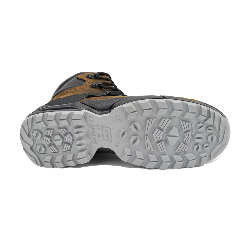 Giasco 3Ultra Titanium Sicherheitsstiefel S7S, extra robuster knöchelhoher Arbeitsstiefel mit griffiger PU-Profilsohle in Unteransicht