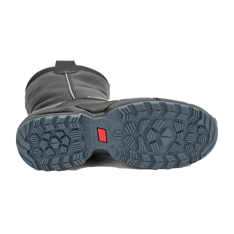 Unteransicht des Giasco 3Ultra Rubber Winter New Sicherheitsstiefels S7S mit profilierter 3ULTRA-RUBBER-Laufsohle für sicheren Halt bei Nässe und Kälte