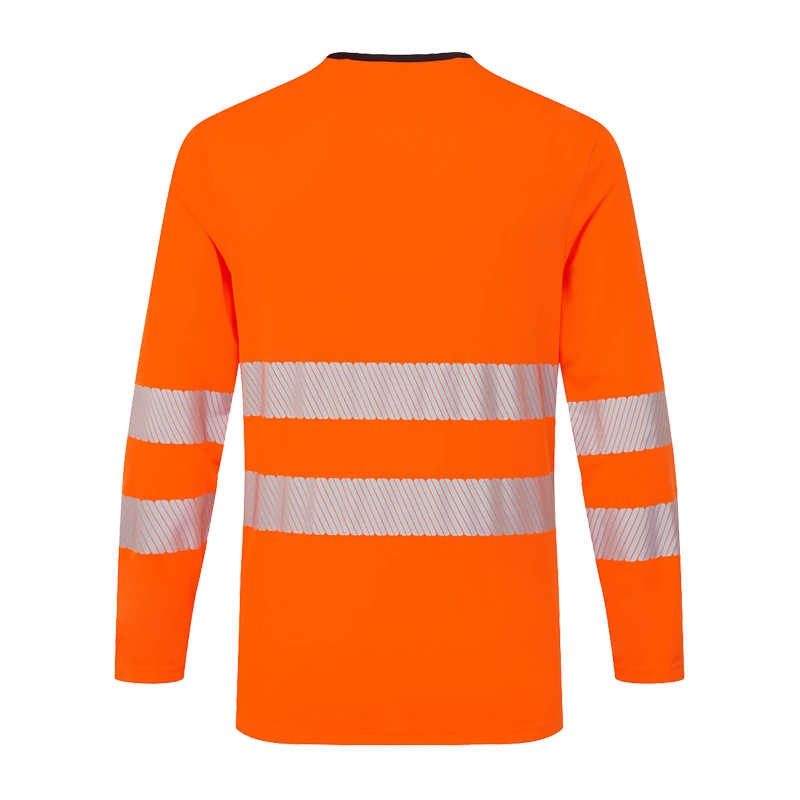PortWest DX416 Hi-Vis Warnschutz T-Shirt langarm Klasse 2