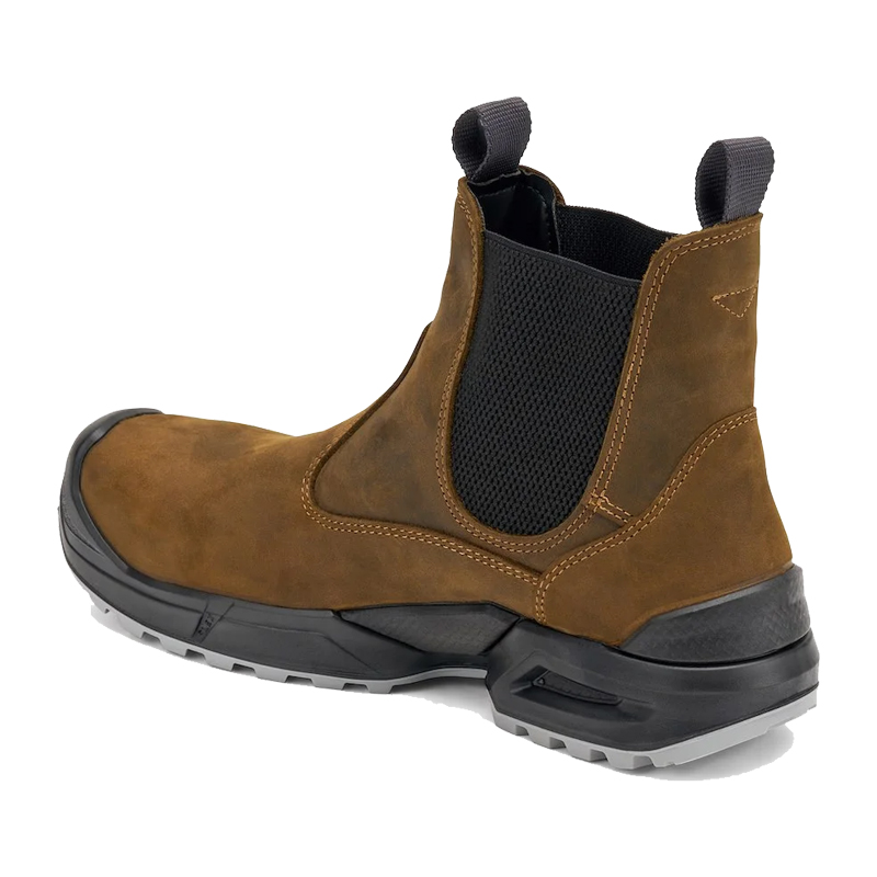 Giasco 3Ultra Quartz Sicherheitsschuhe robuste Boots S3S, braune Chelsea-Arbeitsstiefel mit schwarzem Stretch-Einsatz und rutschfester Sohle