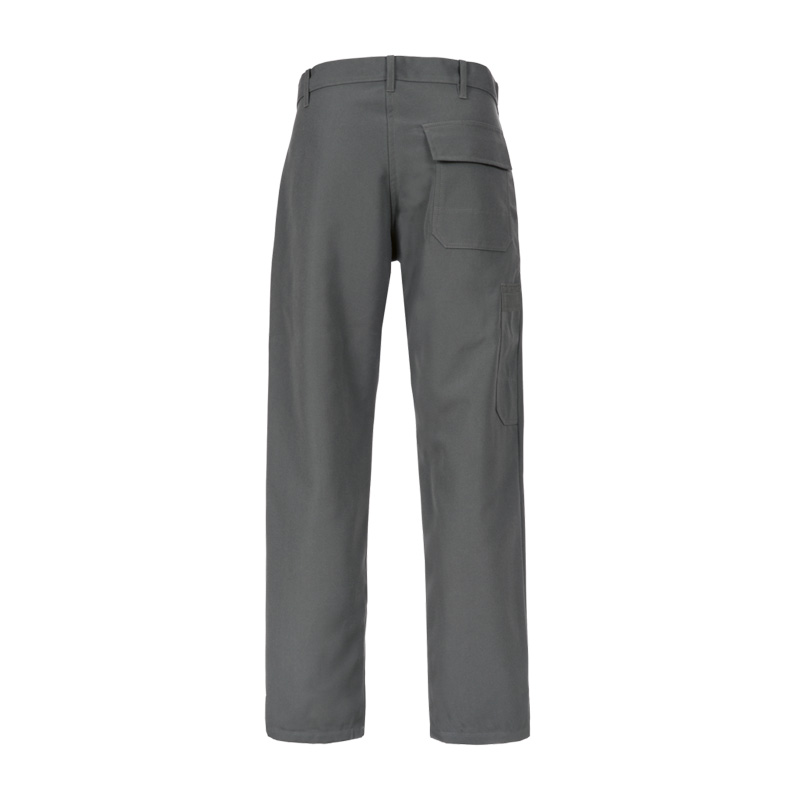 HB CHEMstandard Chemikalienschutz Hose von HB Protective Wear in Grau, Rückansicht mit Gesäßtasche, Chemikalienschutz nach EN 13034 Typ 6