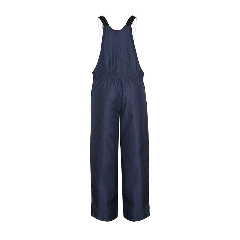 Dunkelblaue TEMPEX COMFORT Damen Kühlhaus Hose von HB Protective Wear, robuste 4-lagige Kälteschutzhose mit Trägern für 0–10 °C, wasserabweisend und nach EN 342 zertifiziert