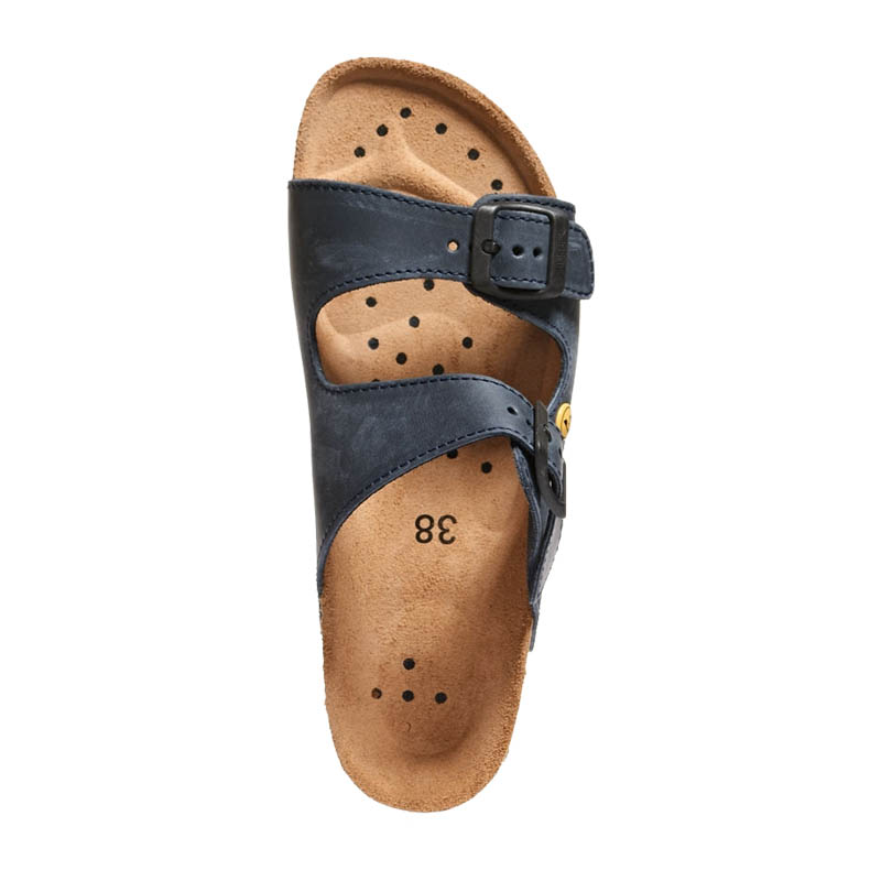 Abeba 4086 Nature OB ESD Sandalen mit Korkfußbett | blau