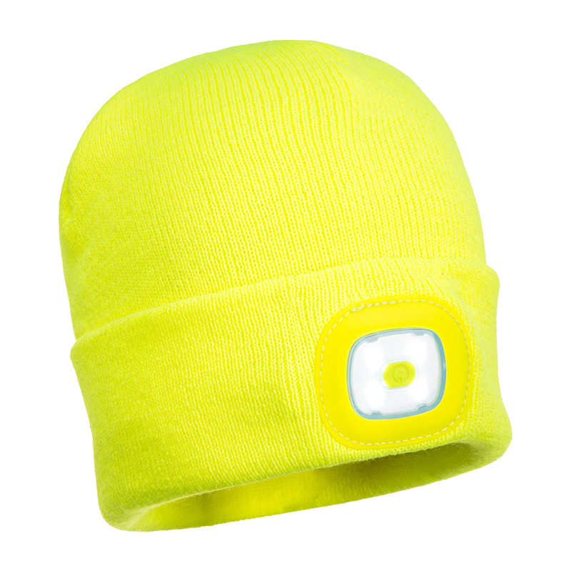 PortWest B029 Beanie mit Kopfleuchte wiederaufladbar per USB