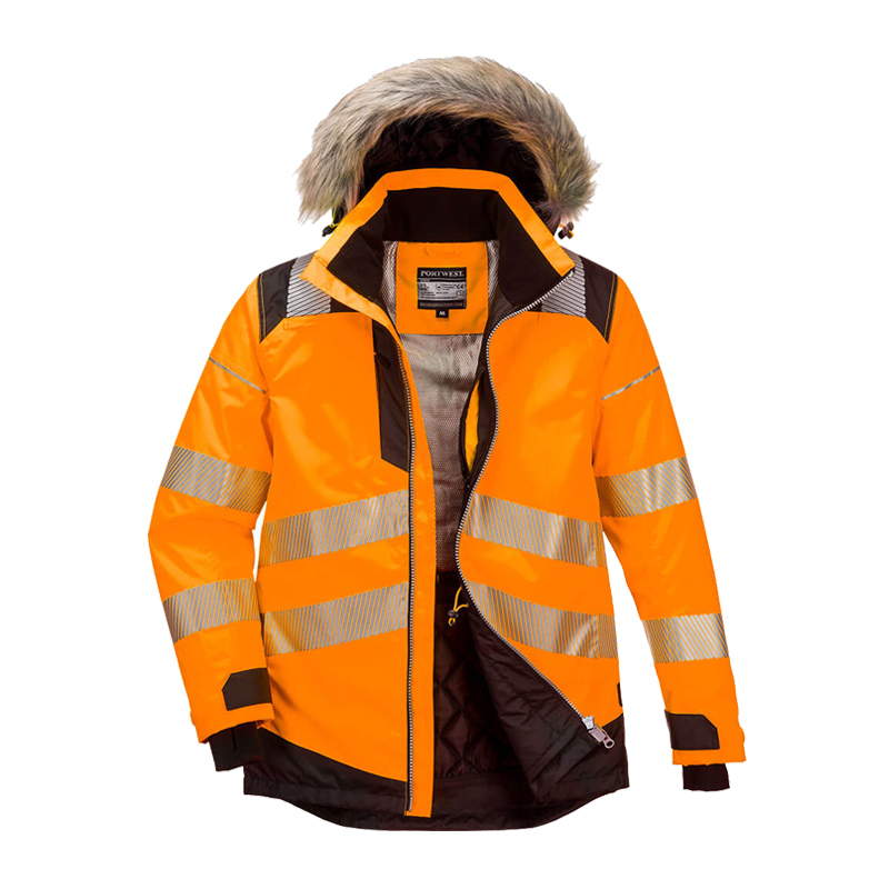 PortWest PW369 Insulatex Warnschutz Winter Parka gefüttert wasserdicht