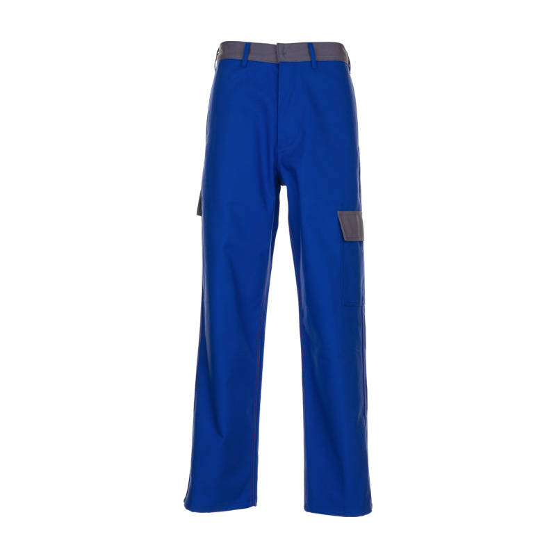 PLANAM Major Protect MultiNorm Bundhose APC1 von Planam, blaue Multinorm-Arbeitshose mit grauem Bund und Seitentasche, robust und komfortabel für anspruchsvolle Einsätze