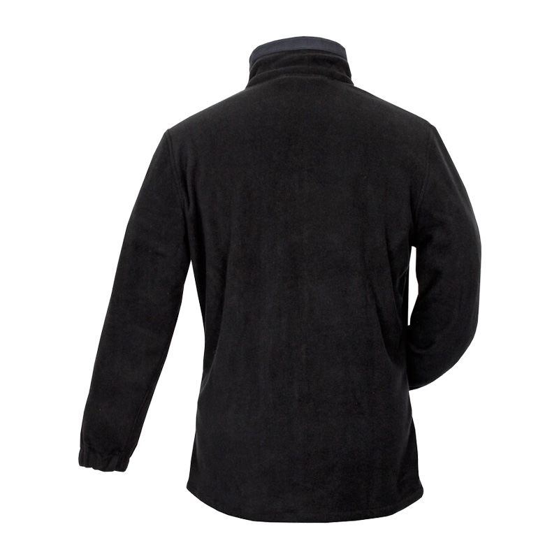 Rückenansicht der schwarzen HB MODarc & vis flammhemmenden Fleecejacke aus Modacryl von HB Protective Wear